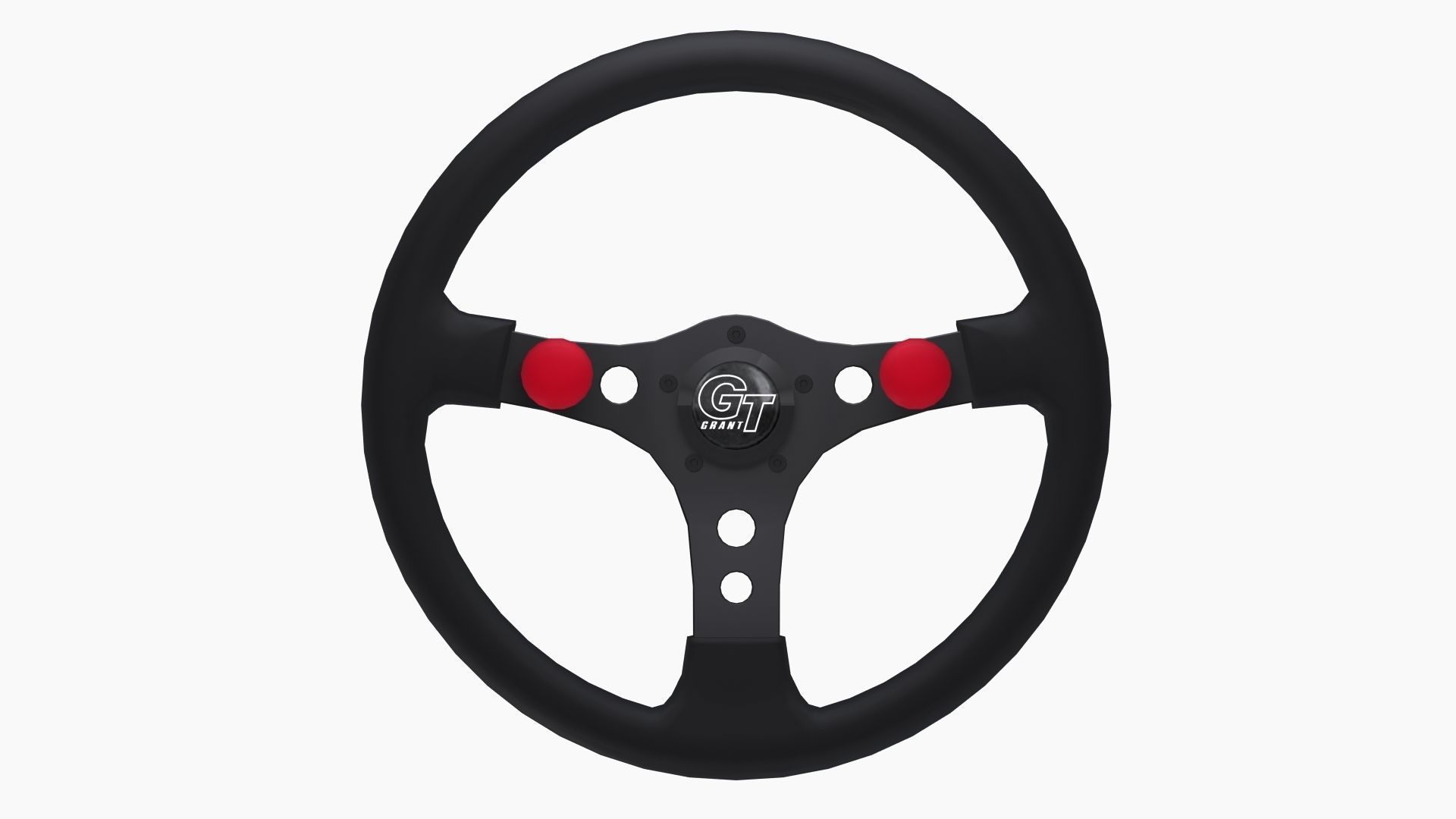 Grant Formula GT racing steering wheel Low-poly 3D model_5