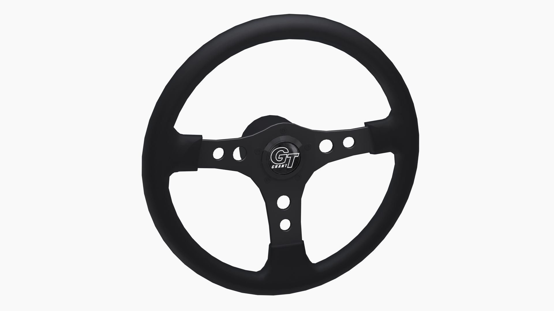 Grant Formula GT racing steering wheel Low-poly 3D model_7