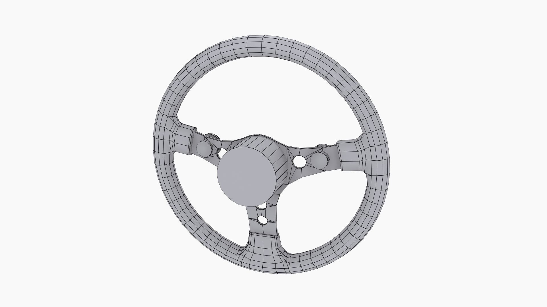 Grant Formula GT racing steering wheel Low-poly 3D model_15