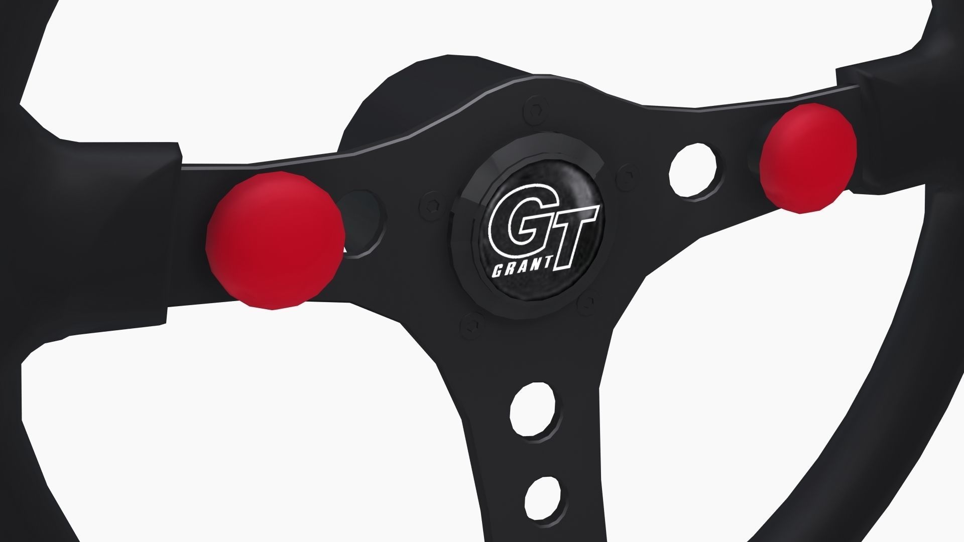 Grant Formula GT racing steering wheel Low-poly 3D model_6