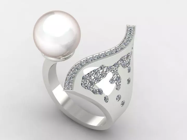 Pearl ring 3D print model