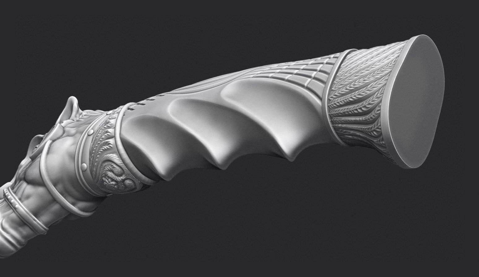 Horse Head Knife Handle 3D print model_10