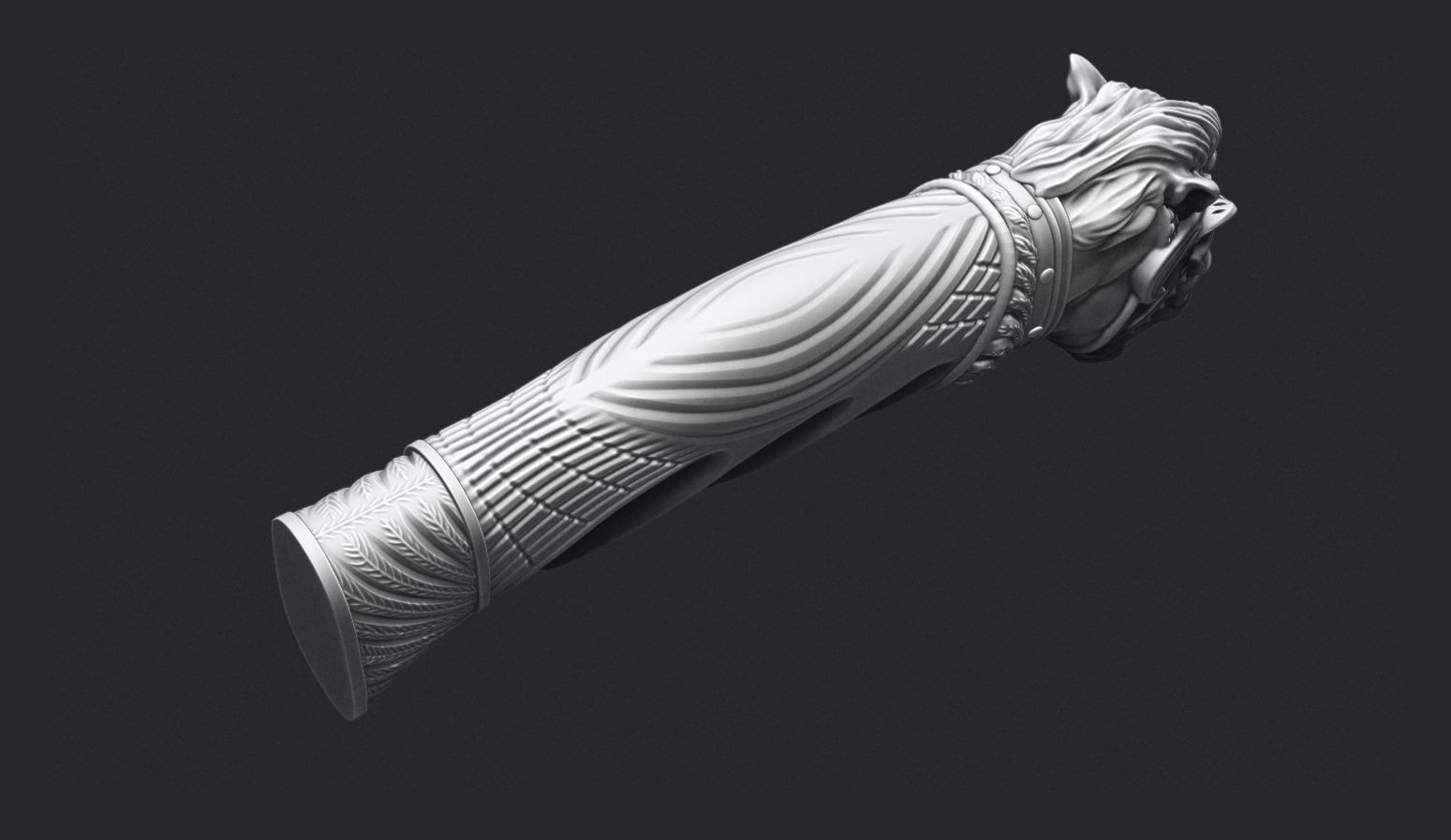 Horse Head Knife Handle 3D print model_4