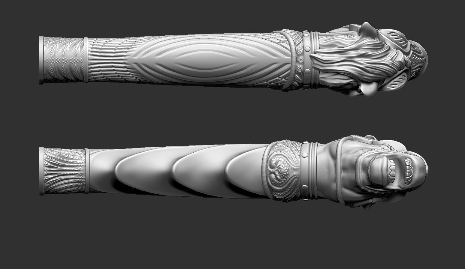 Horse Head Knife Handle 3D print model_6