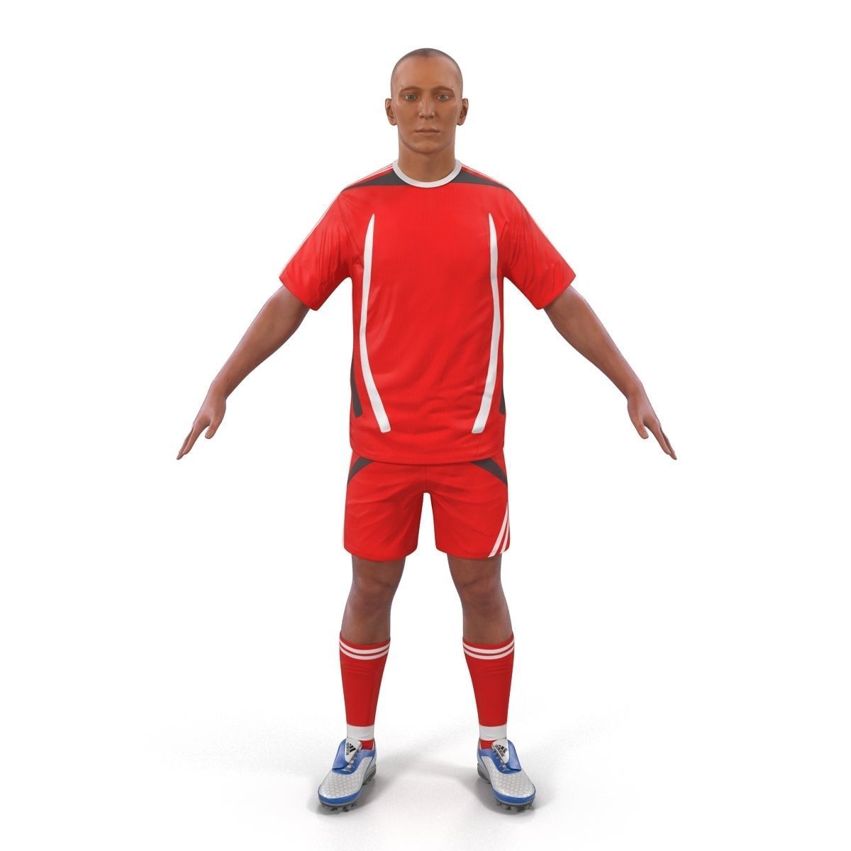 Soccer Player Generic  3D model_2