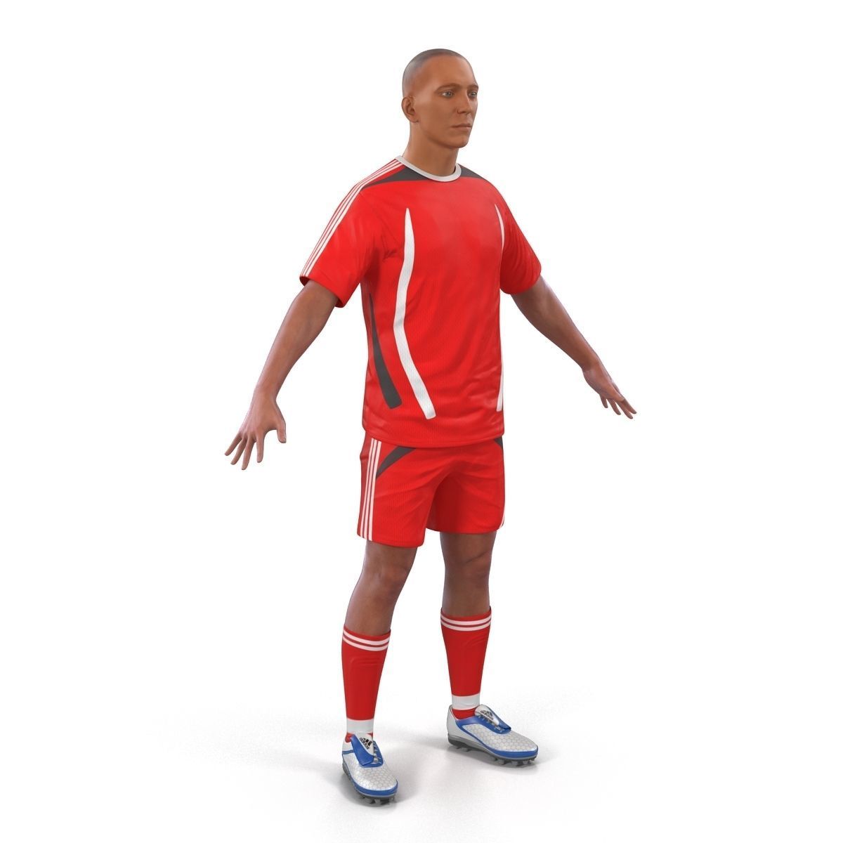 Soccer Player Generic  3D model_3