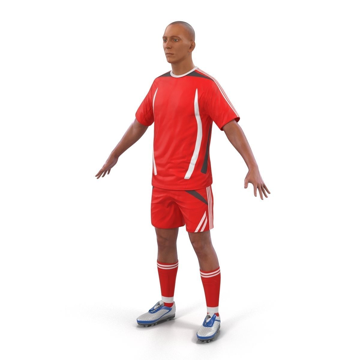 Soccer Player Generic  3D model_9