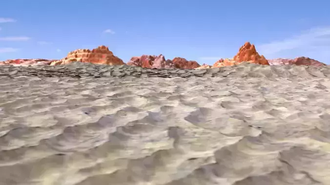 desert flyby 3D model