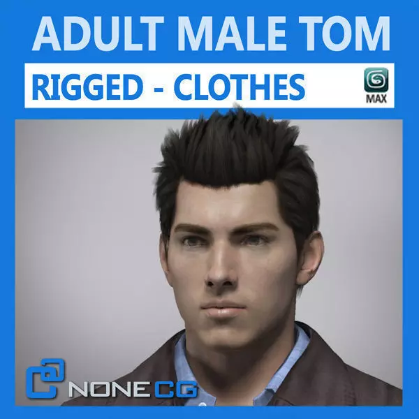 Adult Male Tom Rigged 3D model_0
