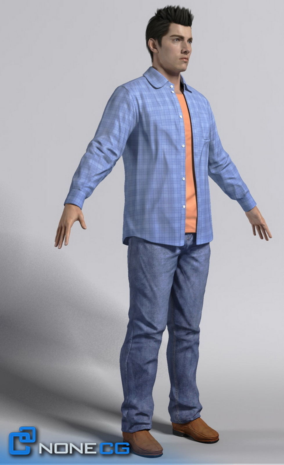 Adult Male Tom Rigged 3D model_12