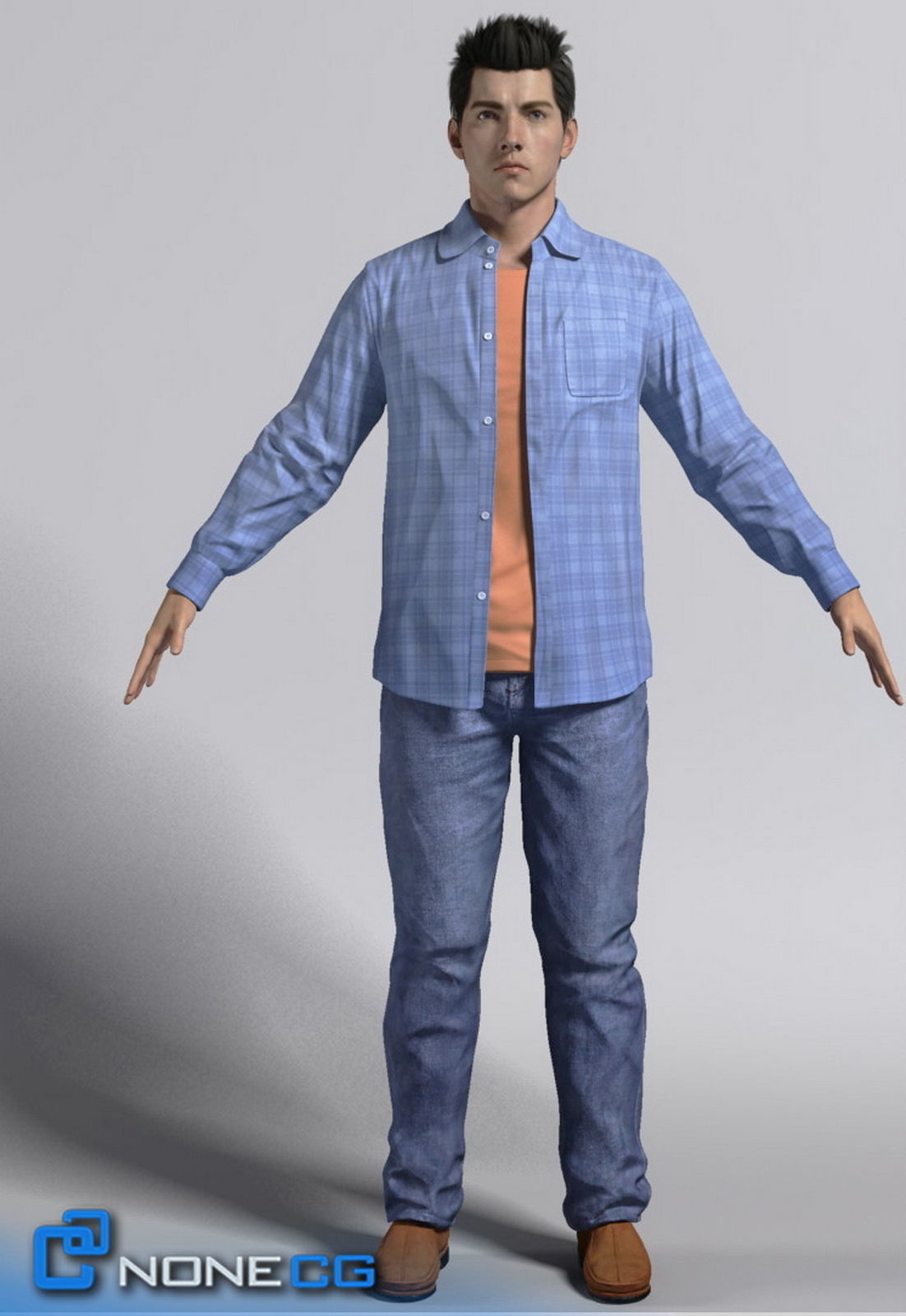 Adult Male Tom Rigged 3D model_11