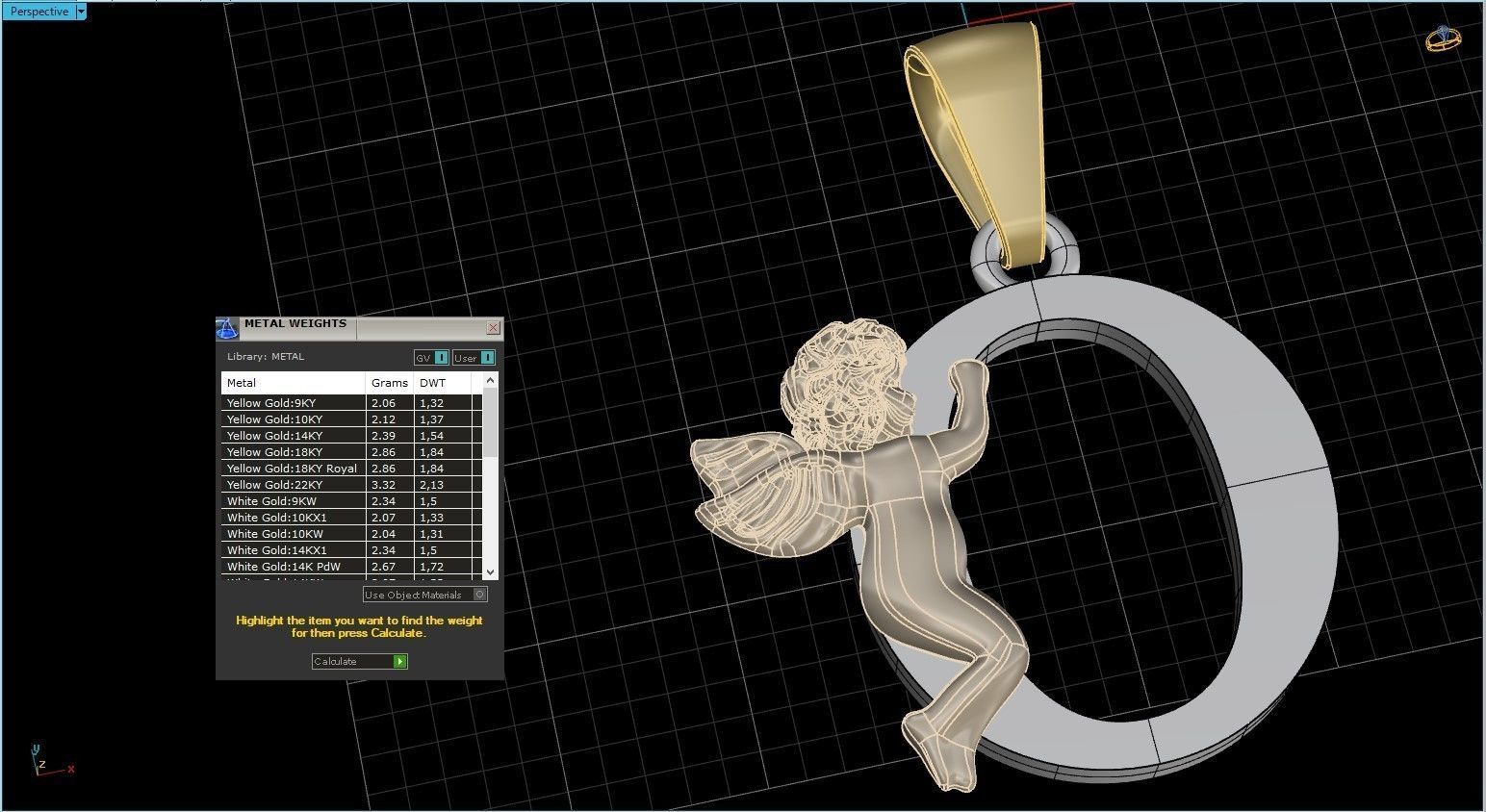 Pendant Letter O 3D print model_8