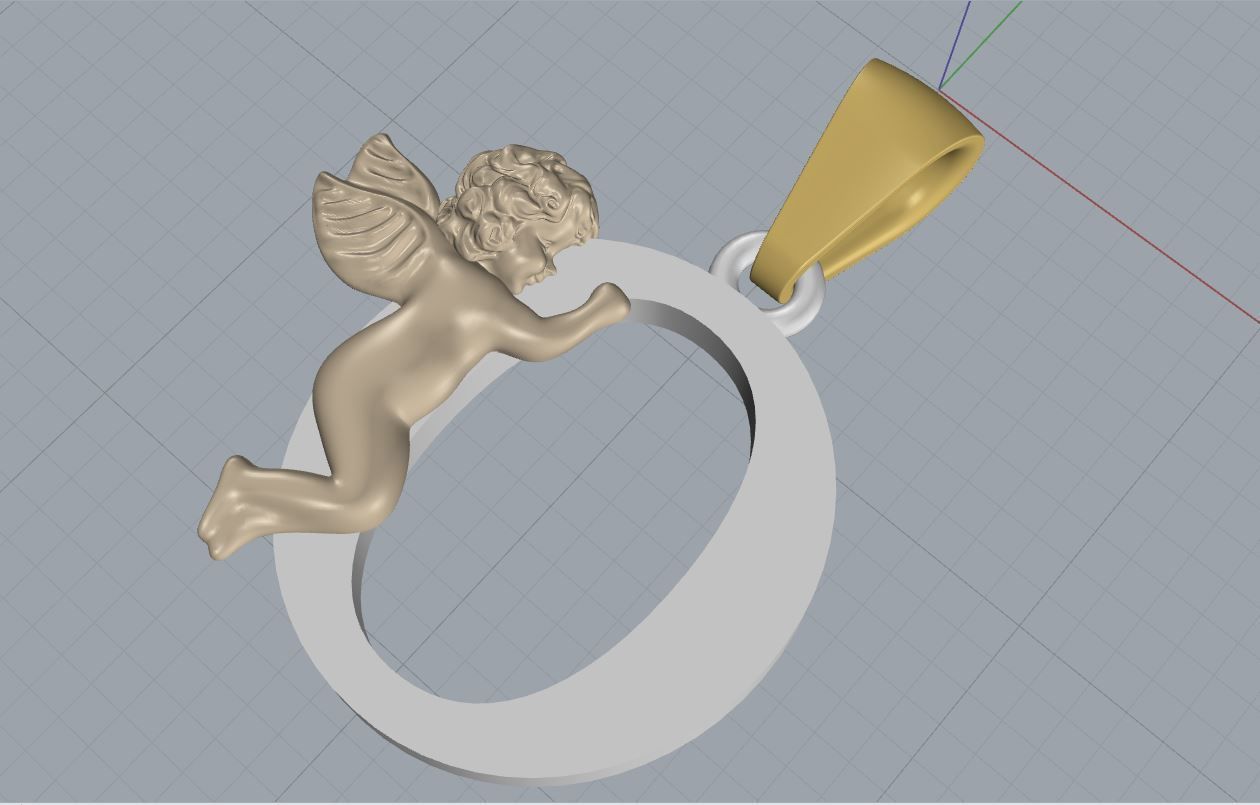 Pendant Letter O 3D print model_2