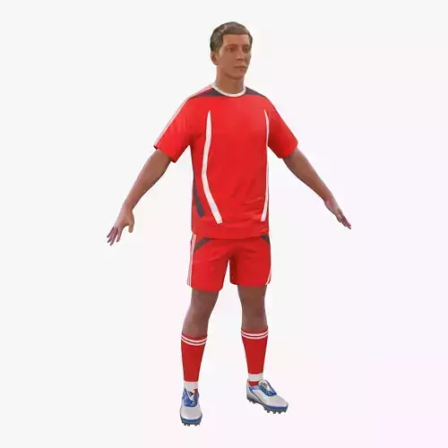 Soccer Player Generic with Hair