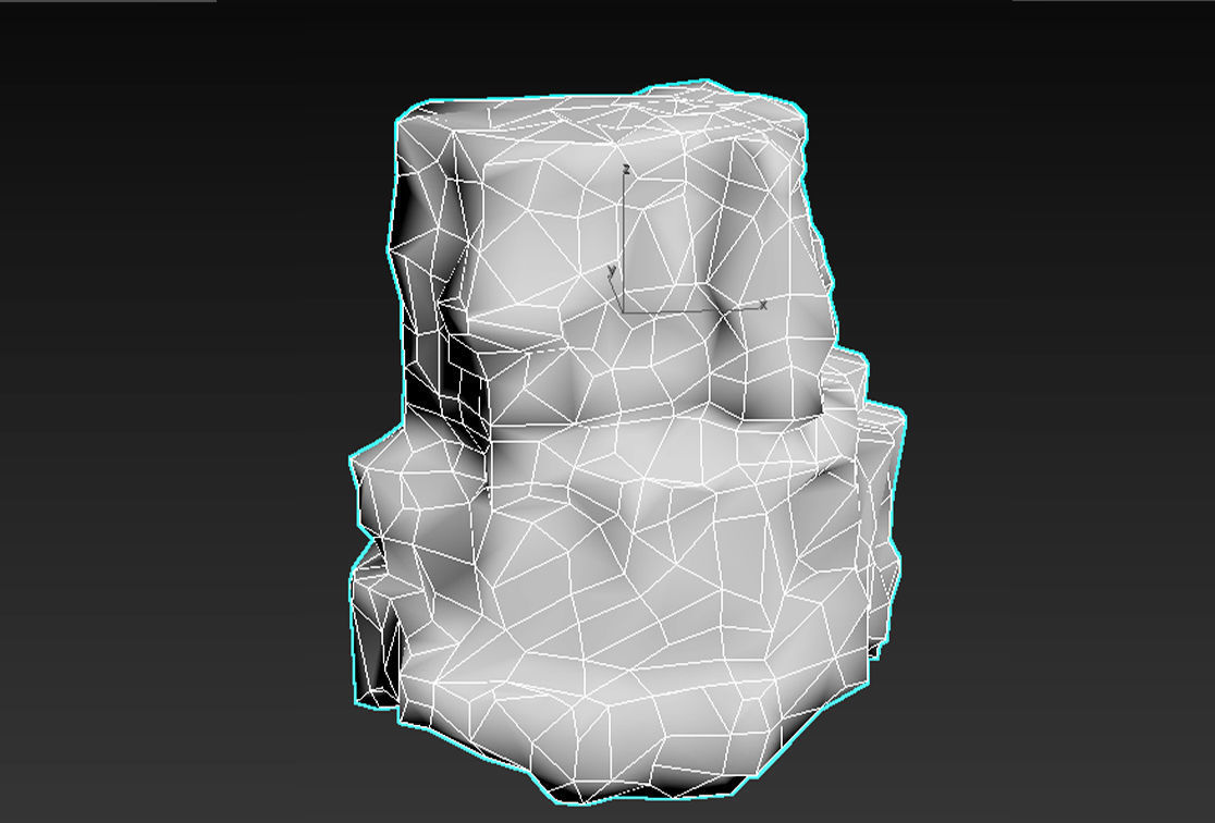 Desert Boulder Free low-poly 3D model_3