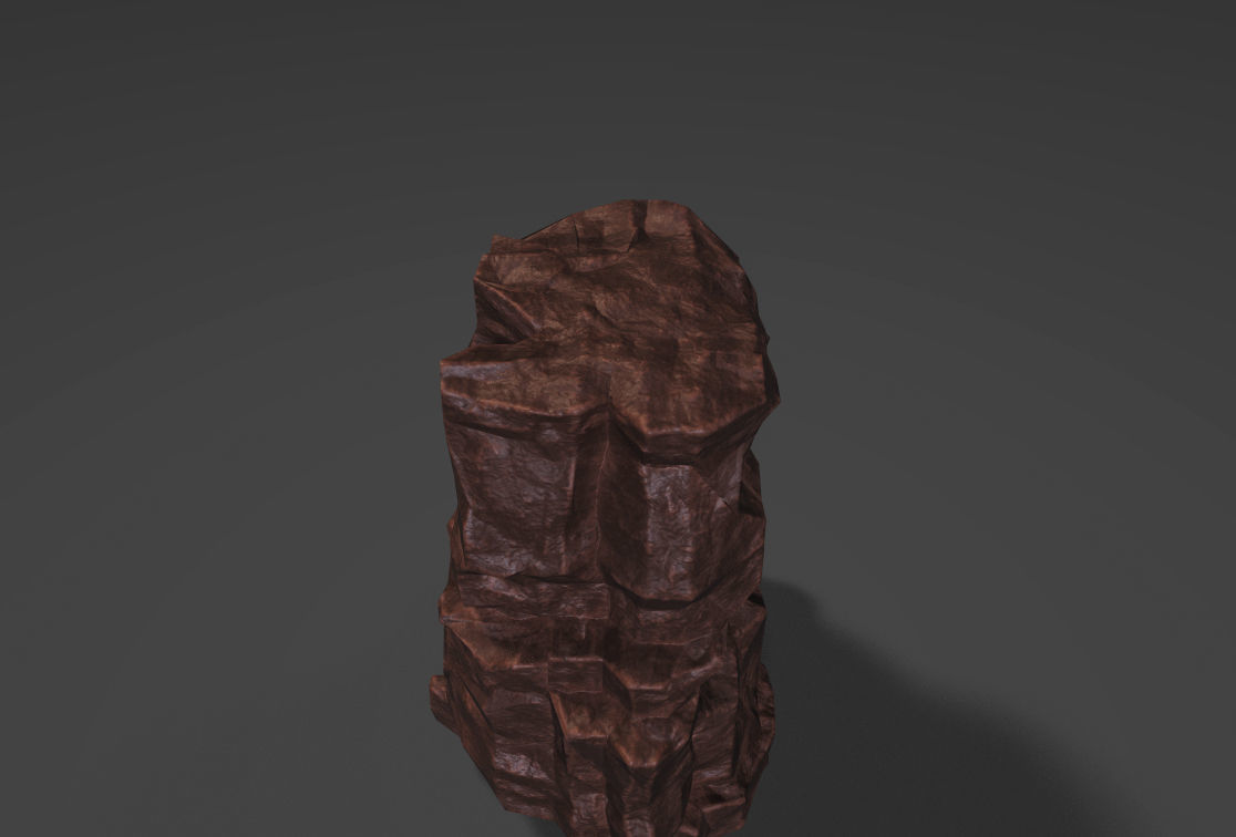 Desert Boulder Free low-poly 3D model_2