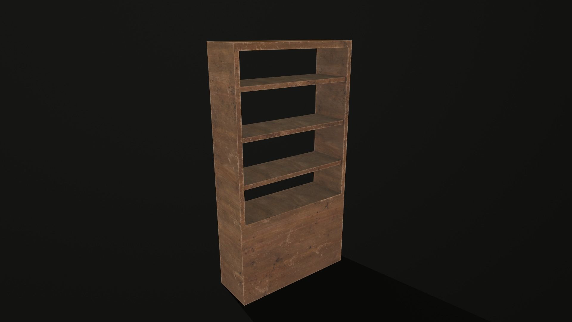 Bookcase Low-poly 3D model wooden Low-poly 3D model_10
