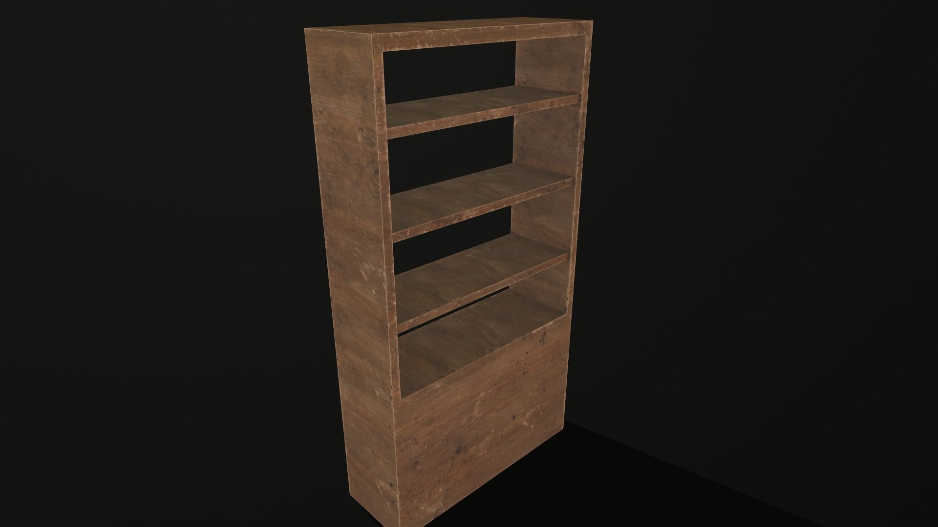 Bookcase Low-poly 3D model wooden Low-poly 3D model_9