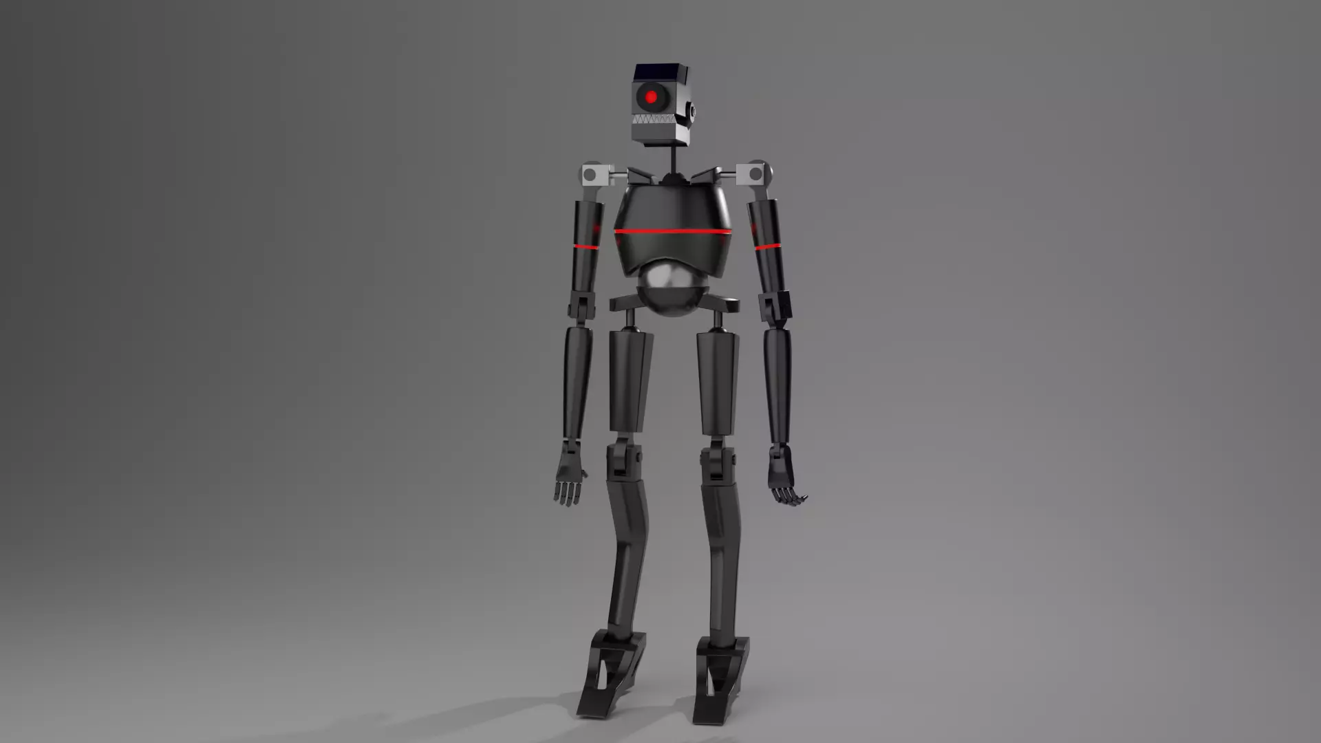 SecurityBot humanoid robot Free 3D model_0