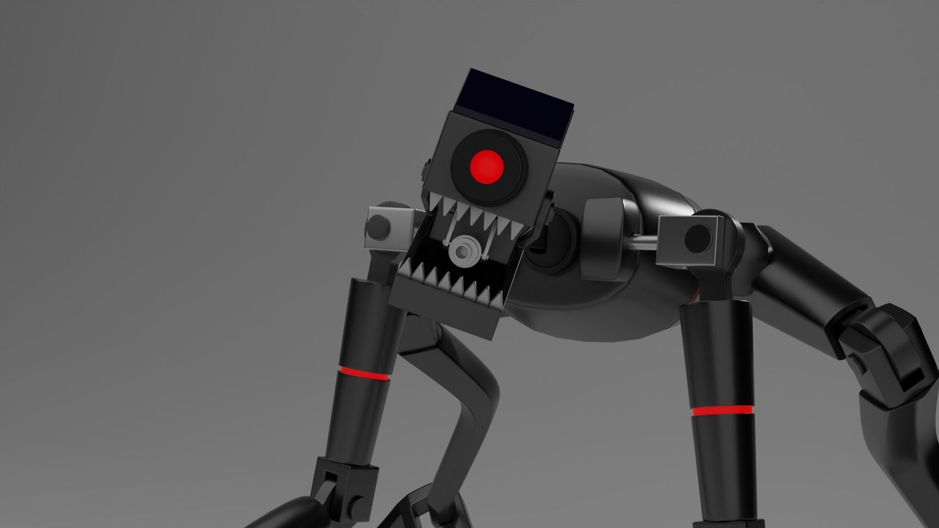 SecurityBot humanoid robot Free 3D model_4