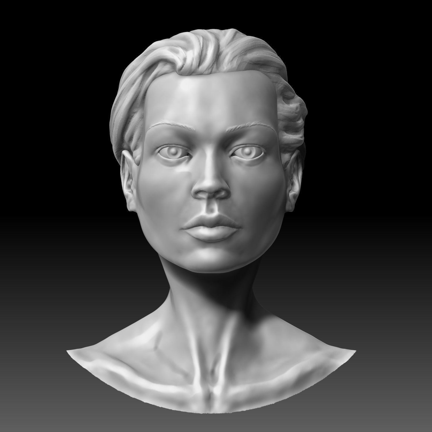3D Female head 3D model_8