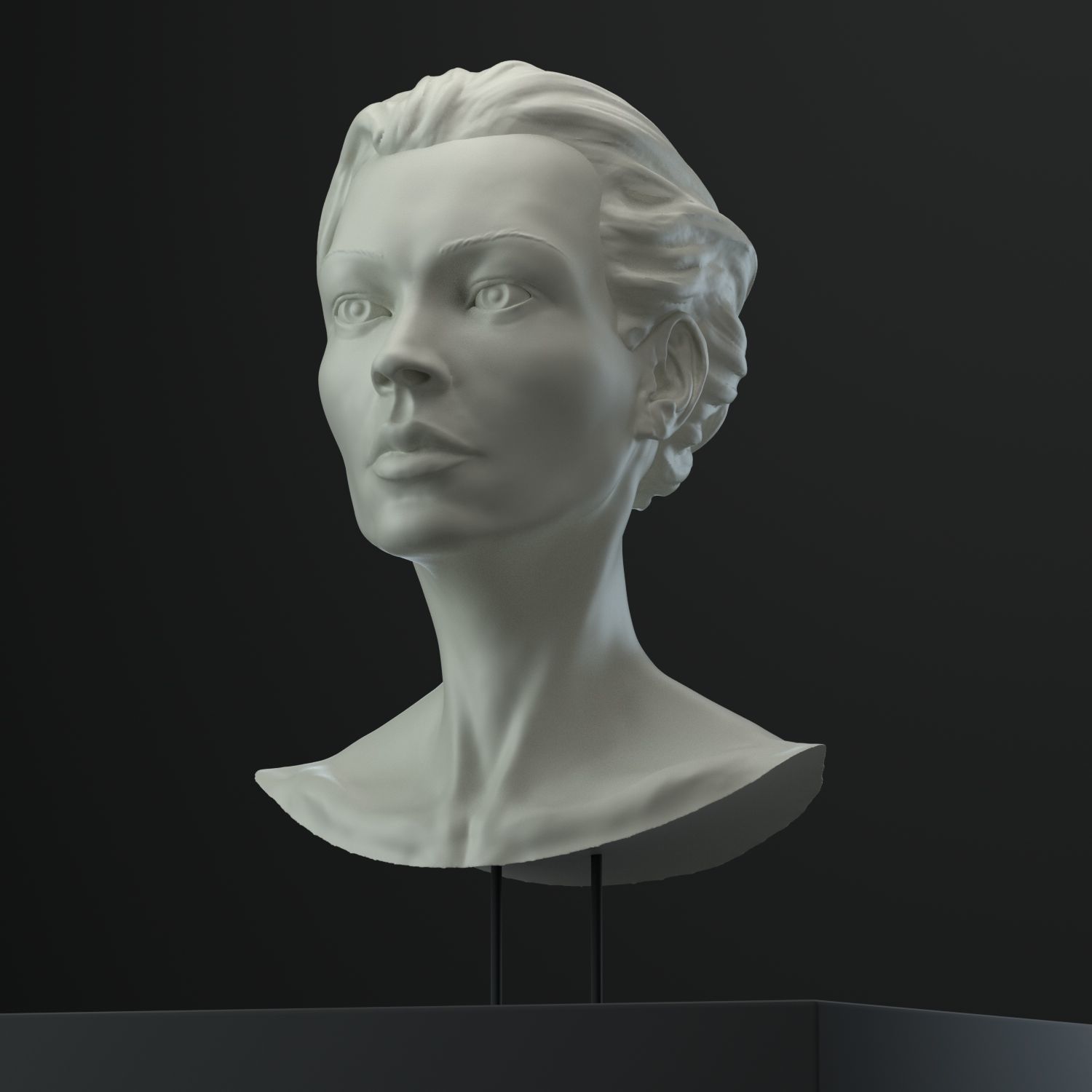 3D Female head 3D model_6