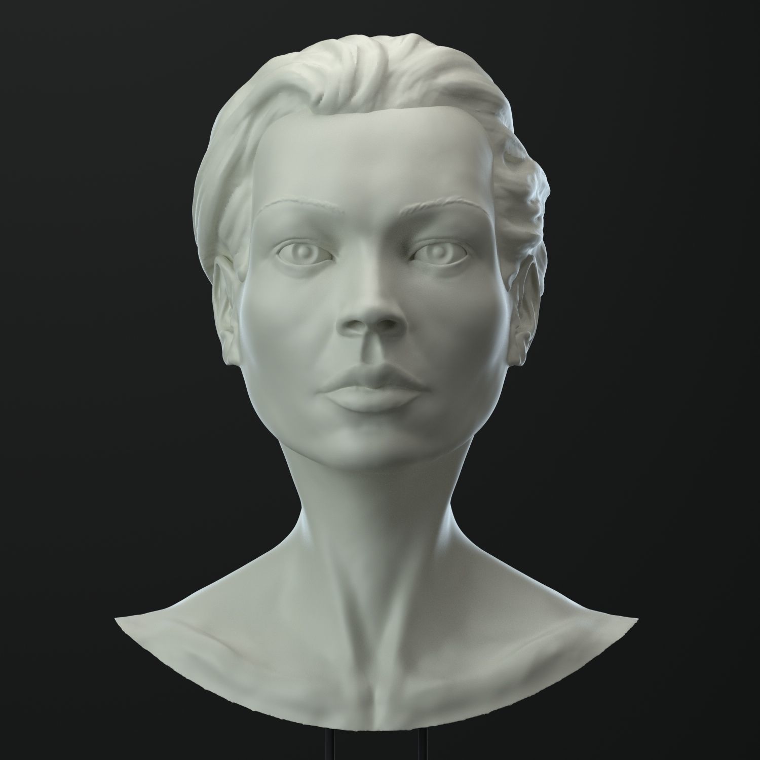 3D Female head 3D model_2