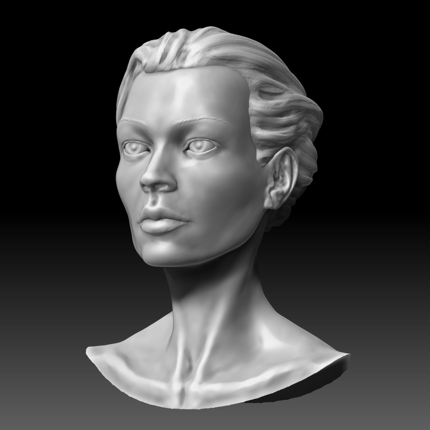3D Female head 3D model_7
