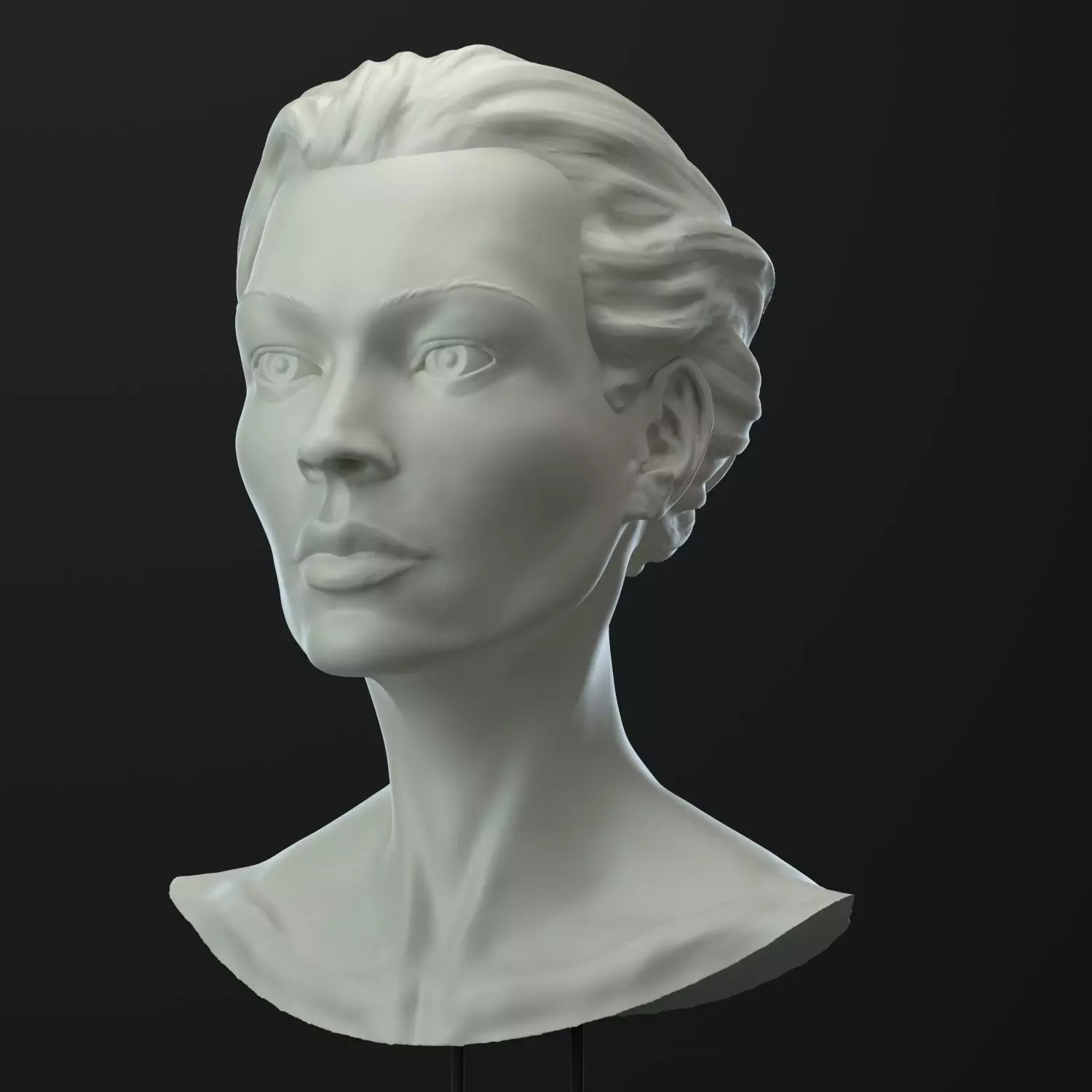3D Female head 3D model_0