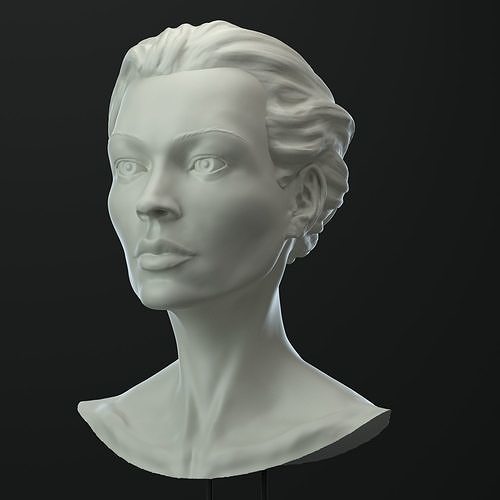 3D Female head 3D model
