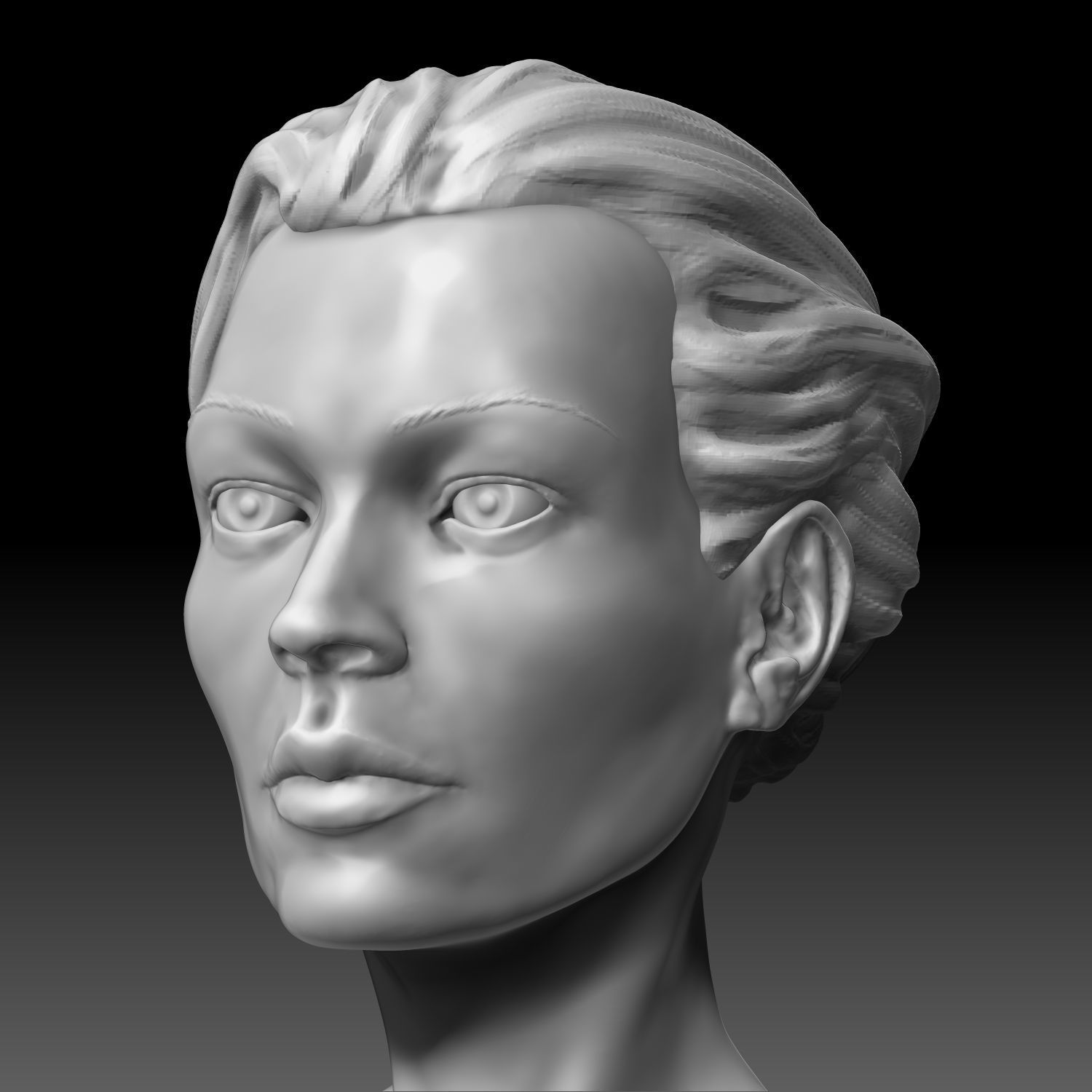 3D Female head 3D model_9