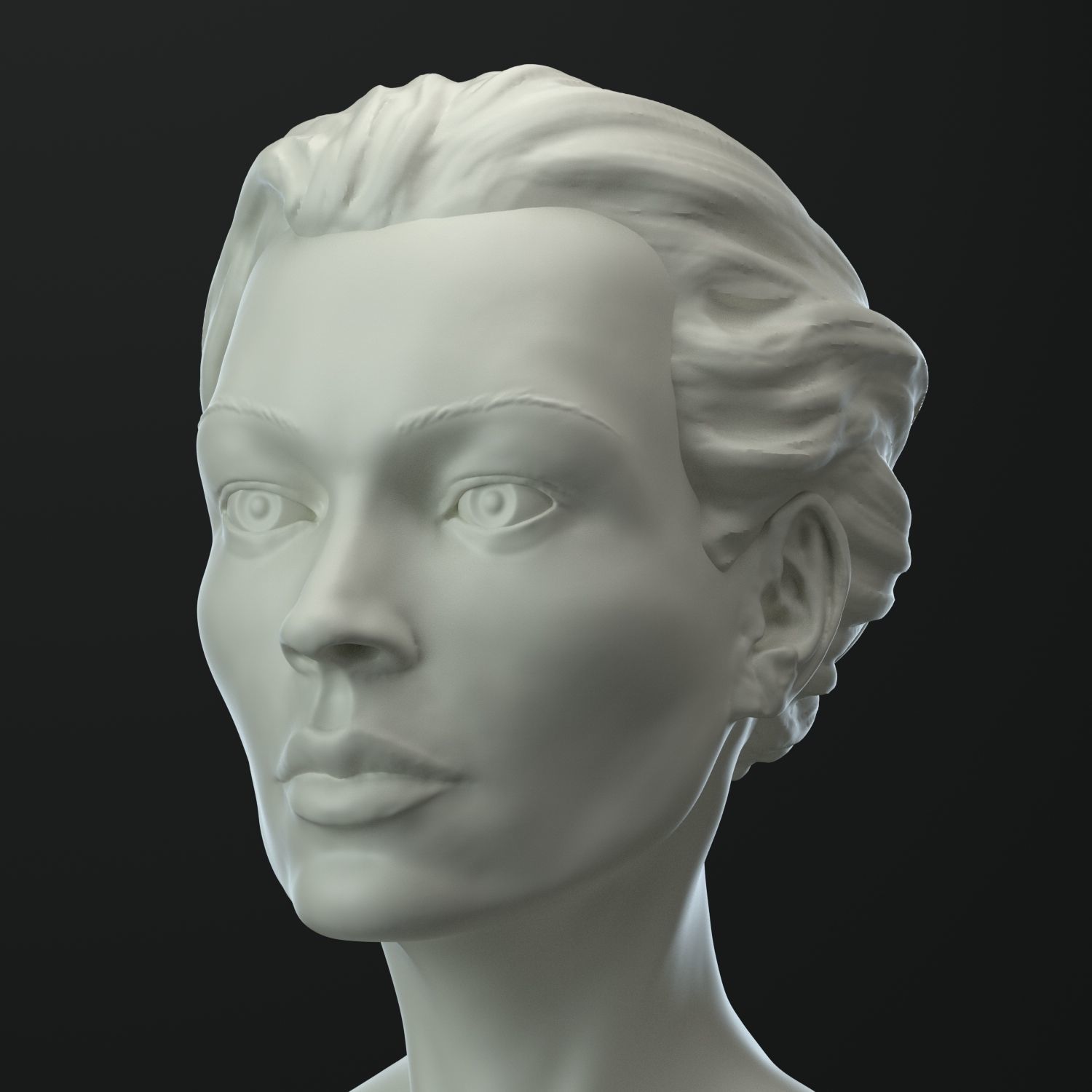 3D Female head 3D model_4