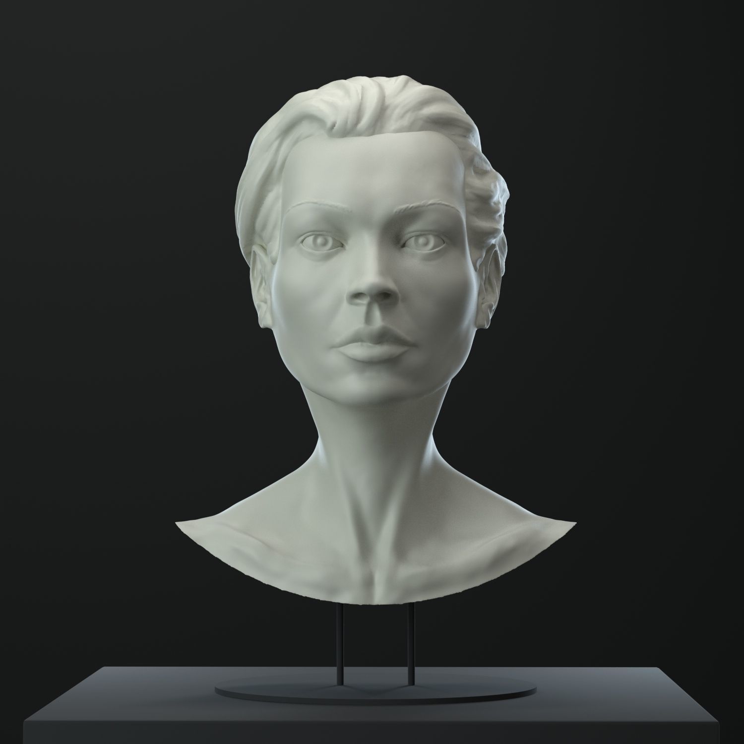 3D Female head 3D model_1