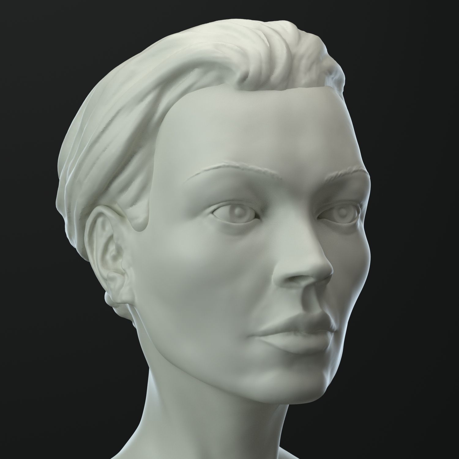 3D Female head 3D model_5