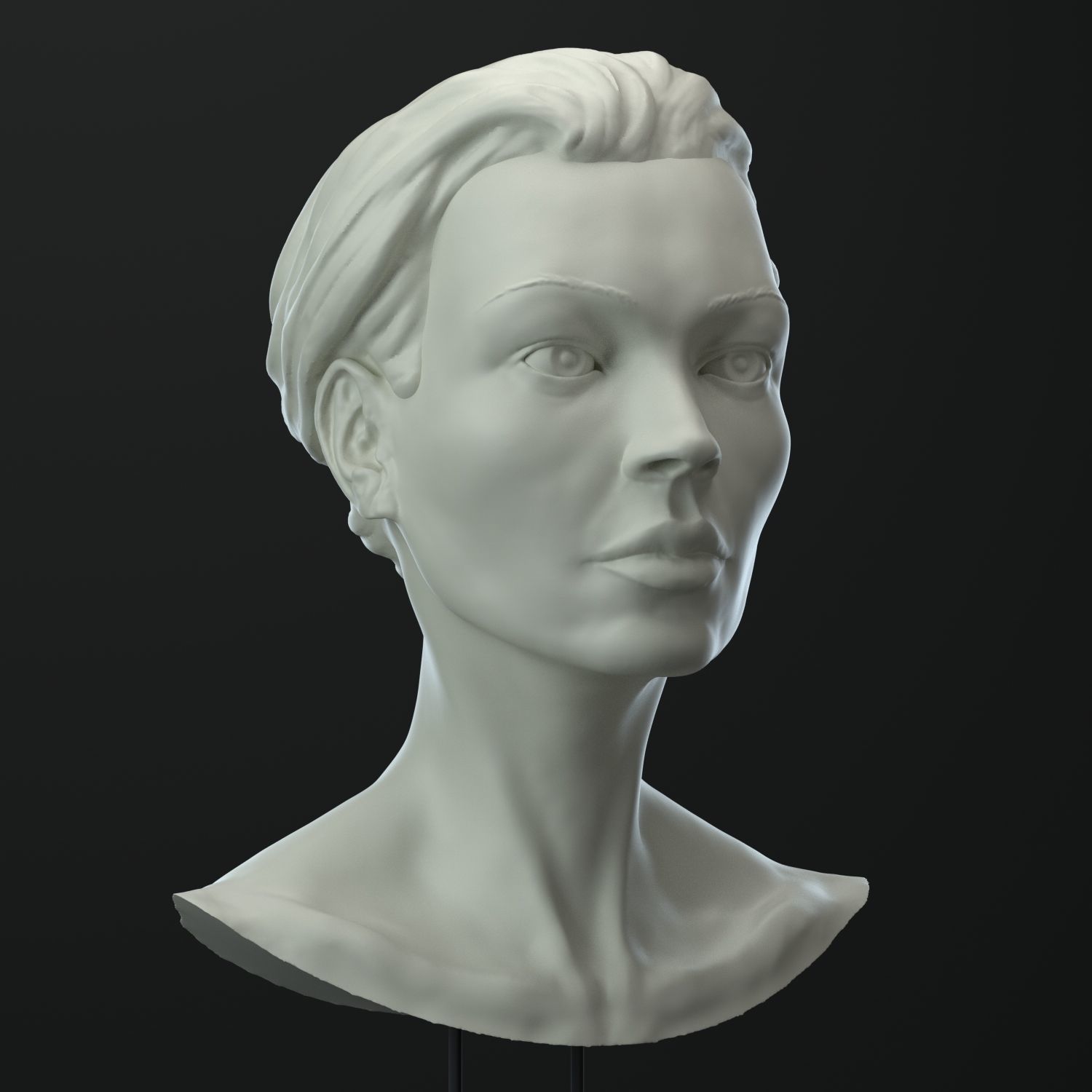 3D Female head 3D model_3