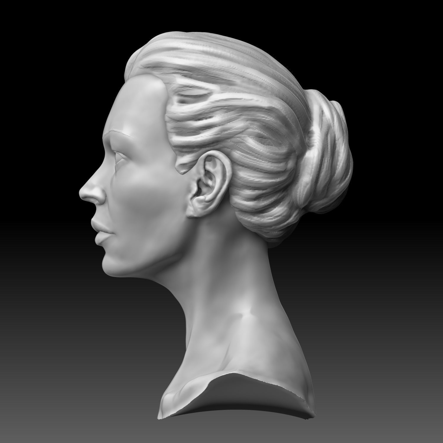 3D Female head 3D model_10