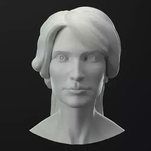 3D Female head model 3D model