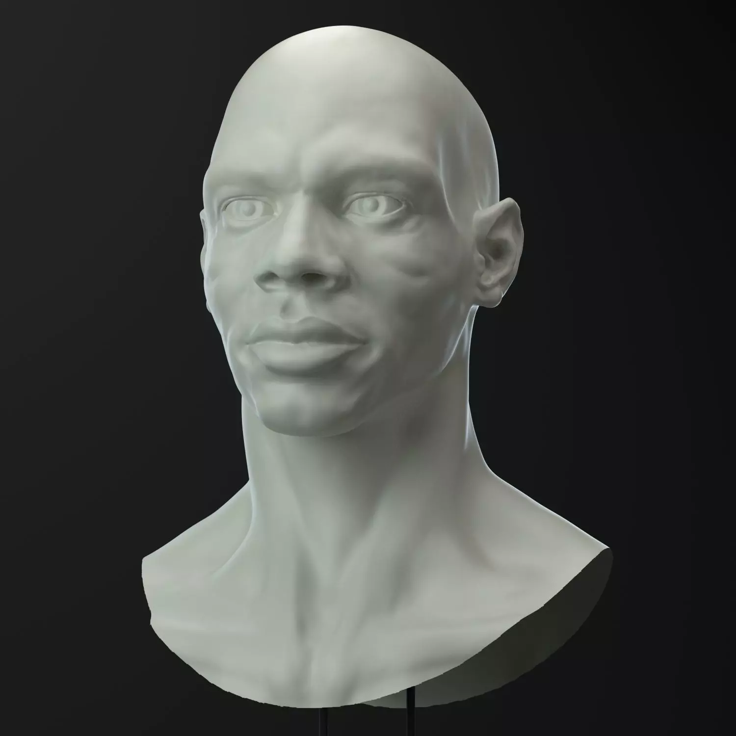 3D African male head 3D model_0