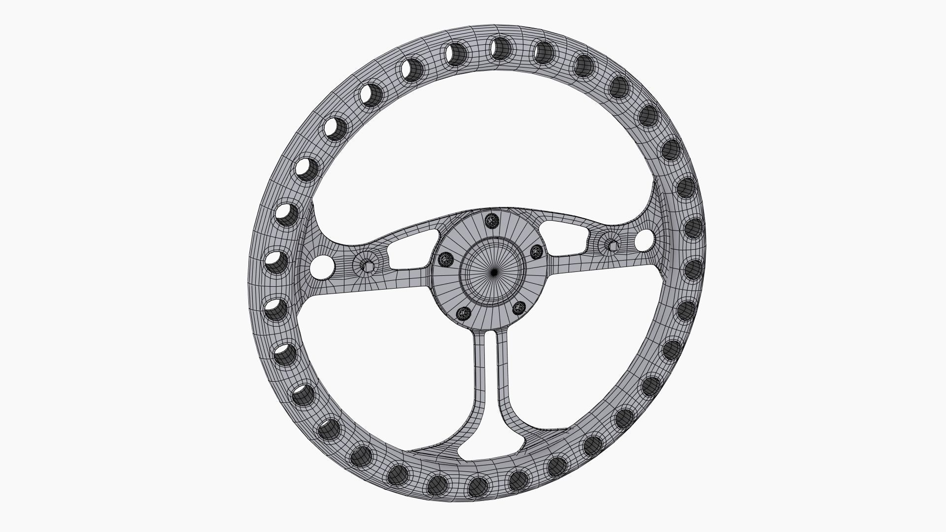 RJ Max steering wheel Low-poly 3D model_13