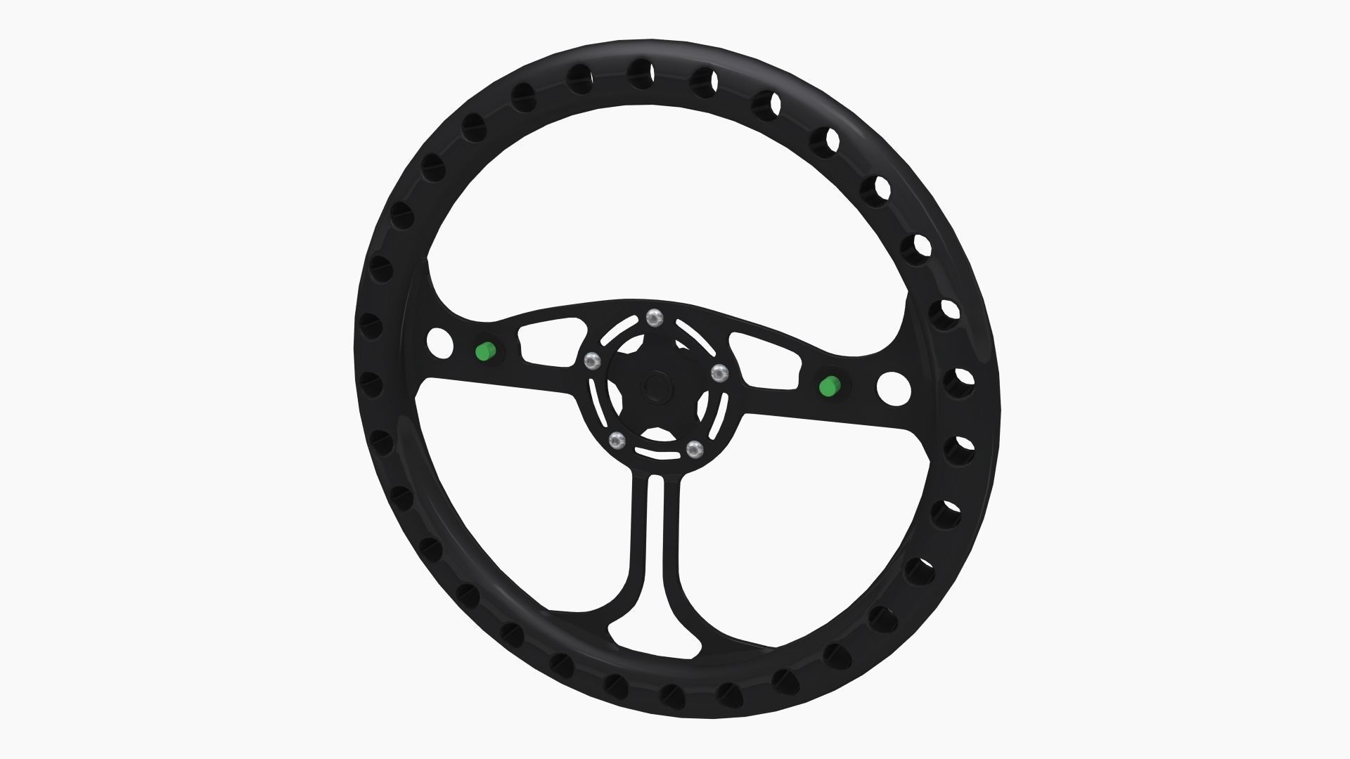 RJ Max steering wheel Low-poly 3D model_4