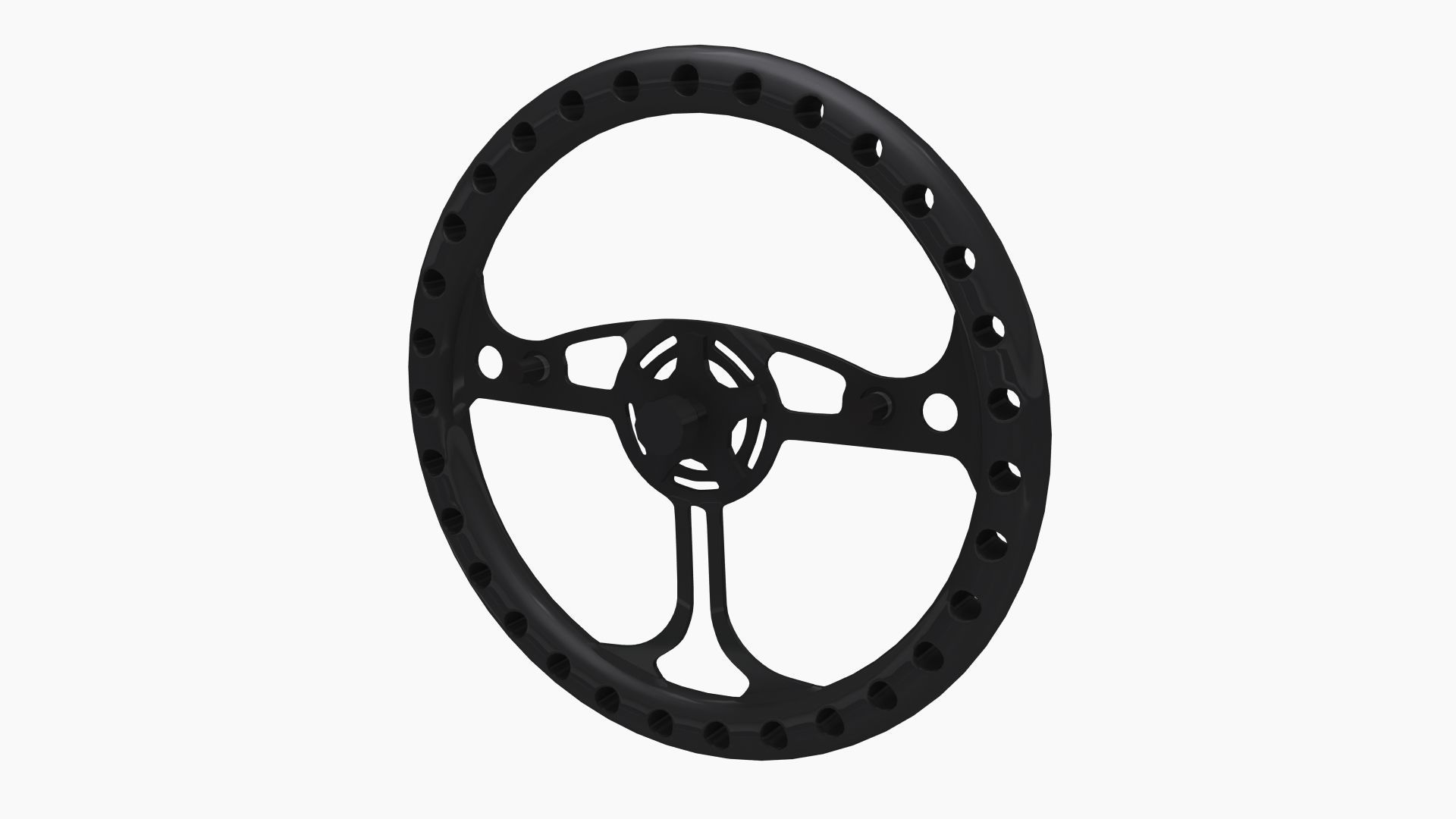 RJ Max steering wheel Low-poly 3D model_5