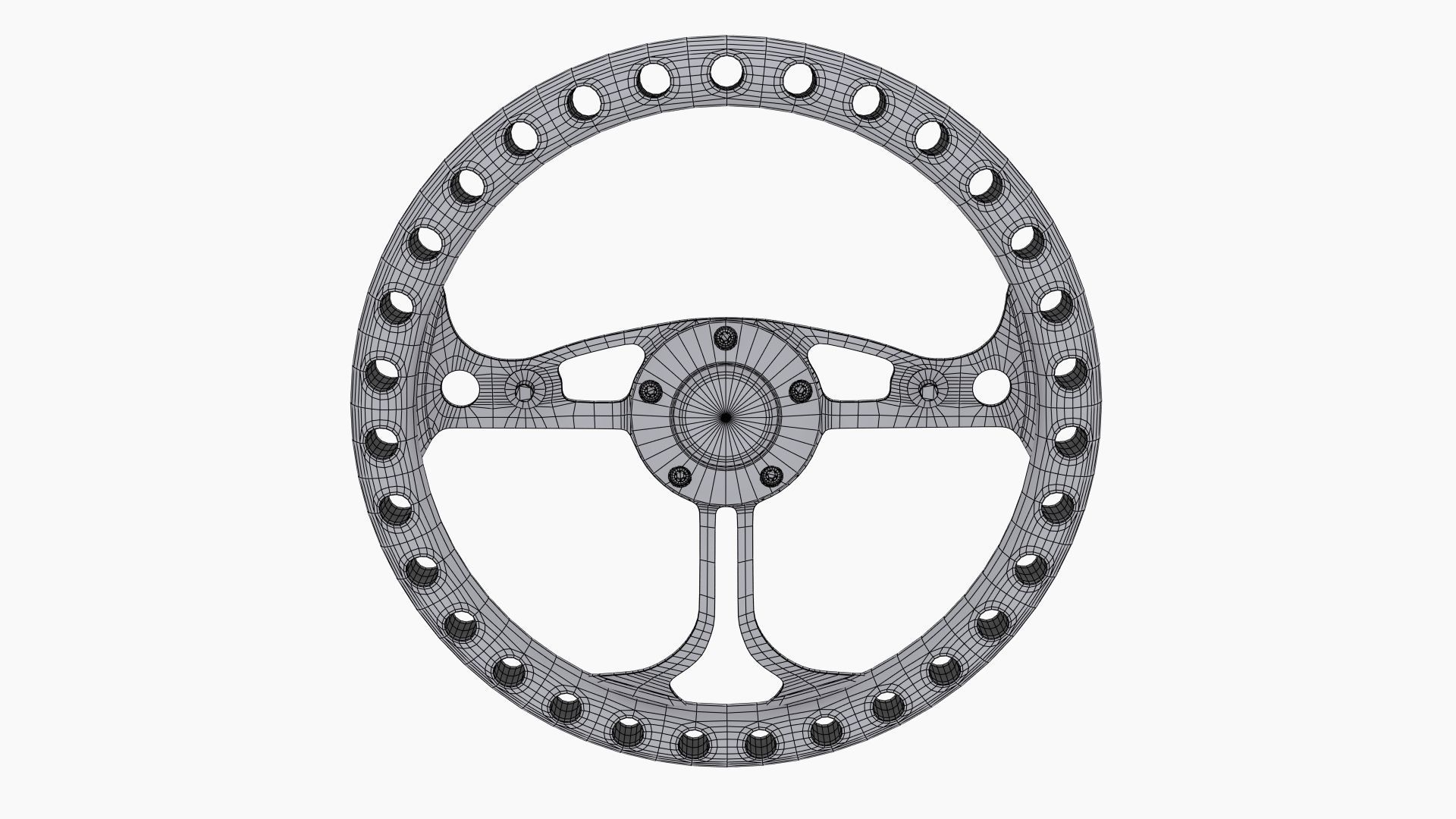 RJ Max steering wheel Low-poly 3D model_12