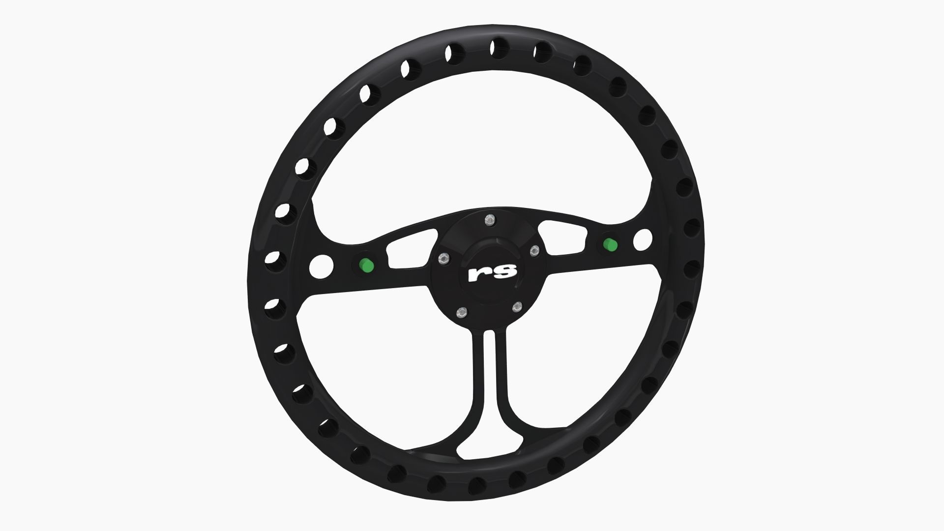RJ Max steering wheel Low-poly 3D model_3