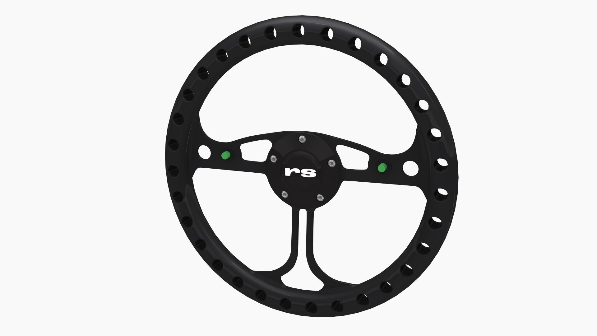 RJ Max steering wheel Low-poly 3D model_1