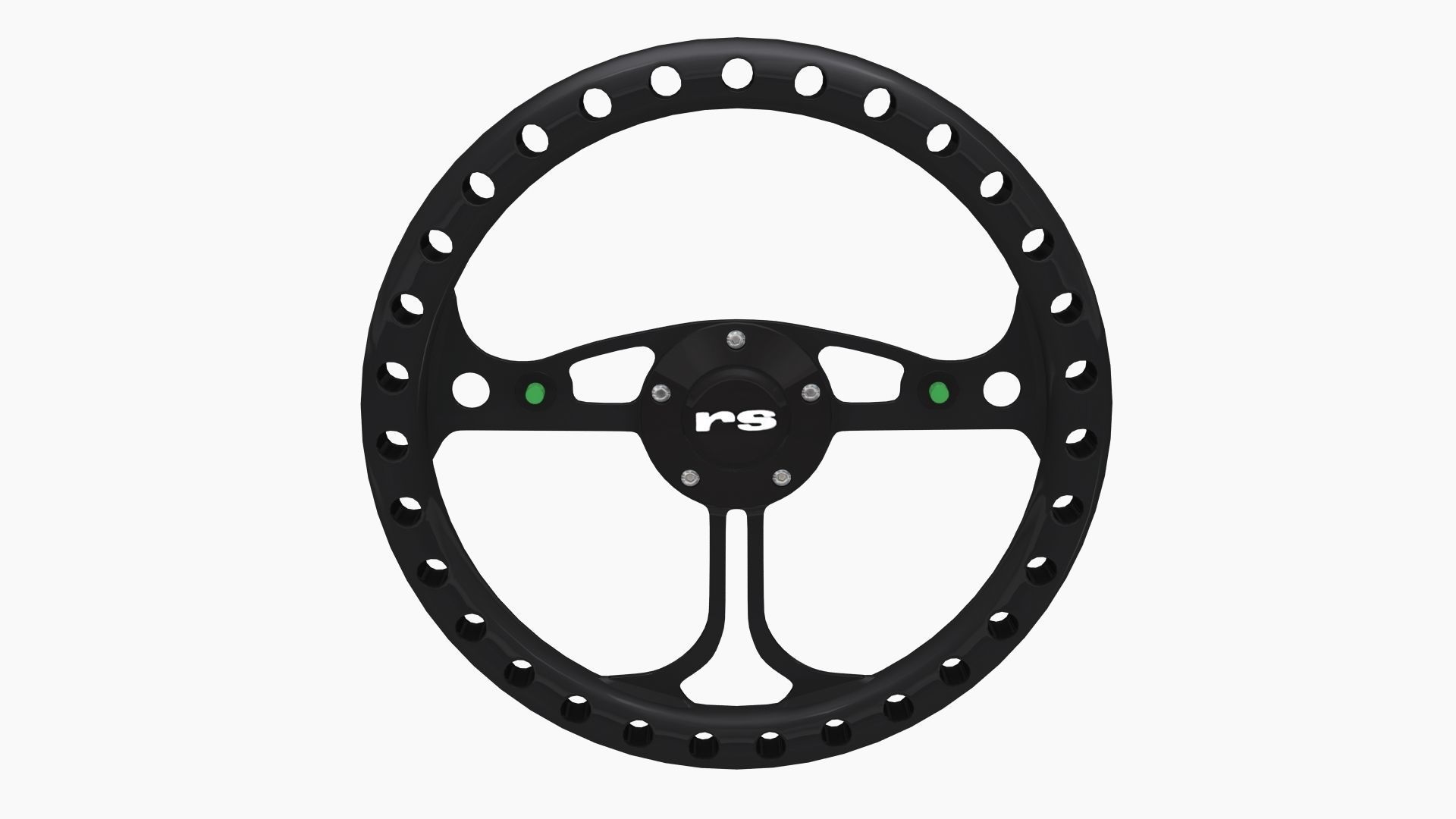 RJ Max steering wheel Low-poly 3D model_2