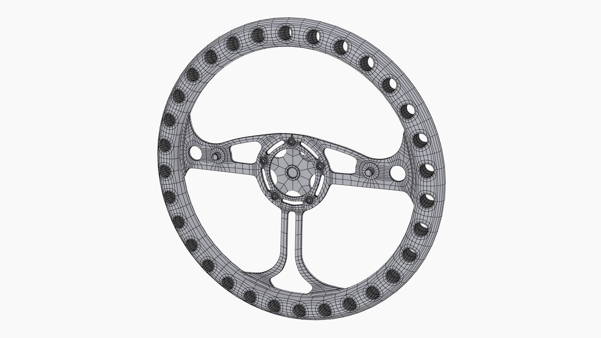 RJ Max steering wheel Low-poly 3D model_14