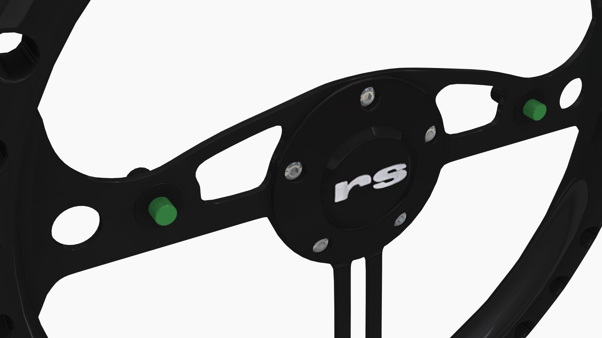 RJ Max steering wheel Low-poly 3D model_6