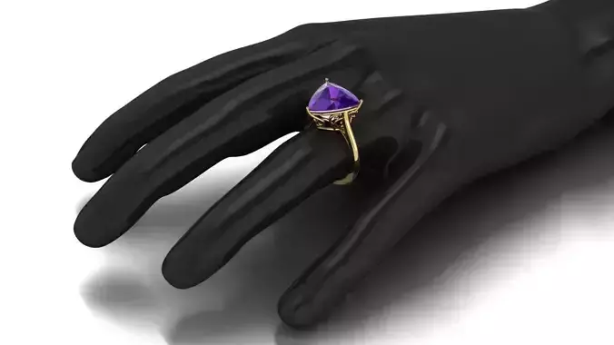 Amathyst Ring 3D print model