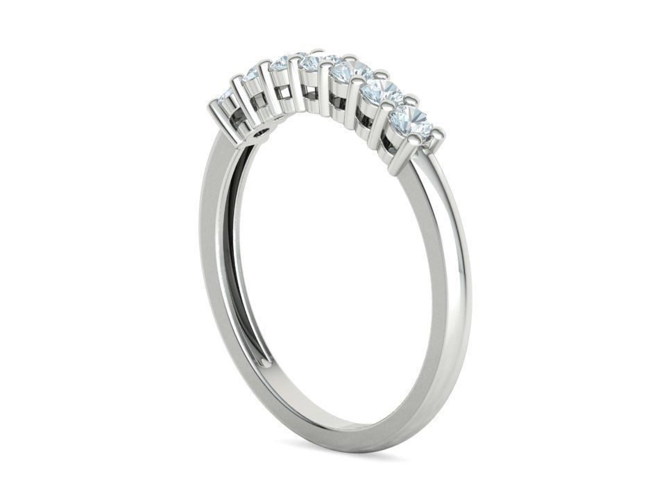 7 Stone Eternity Ring Diamond Band 3dmodel  3D print model_30