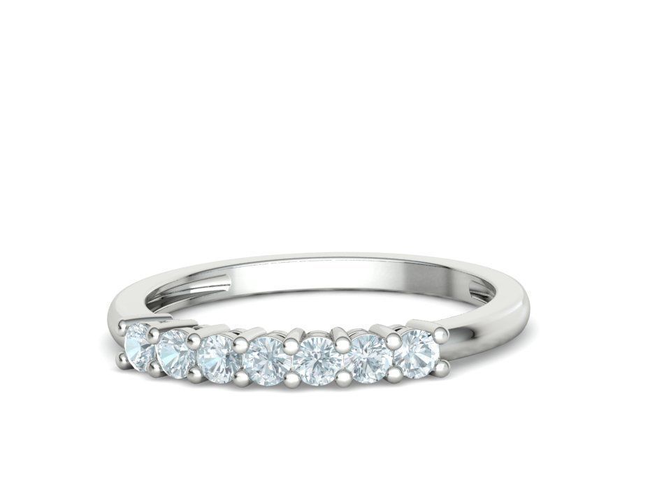 7 Stone Eternity Ring Diamond Band 3dmodel  3D print model_18